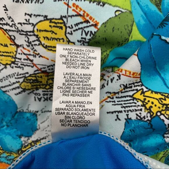 Tommy Bahama Swimsuit Size 4 Tropical Map Skirted One Piece - Picture 7 of 10